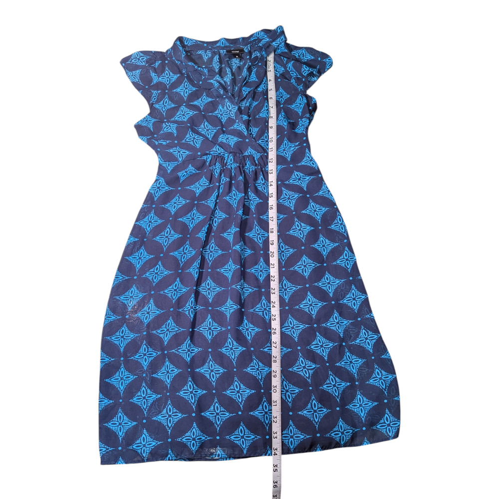 Mossimo Flutter Sleeve Women's Dress Size S Navy And Teal